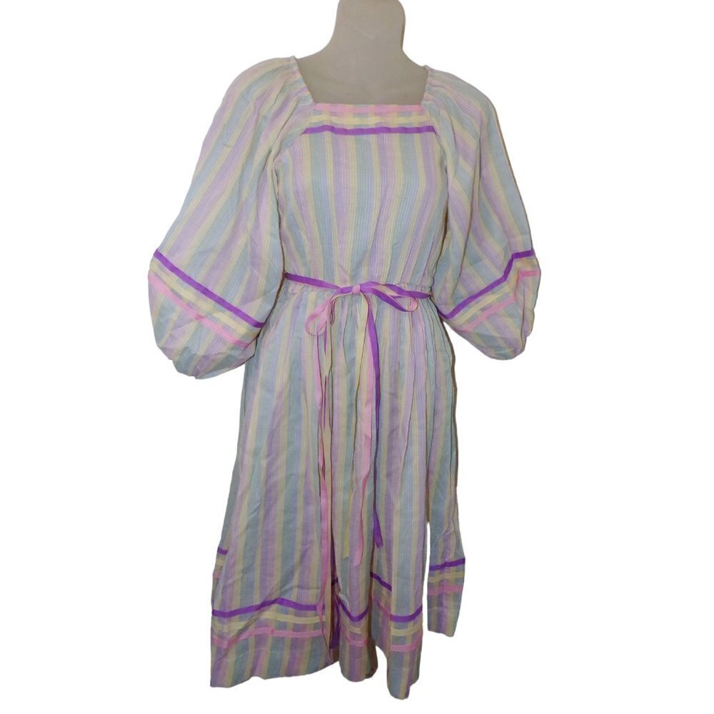 Vintage Joseph LOVE Brand Iconic Chintz Ribbon Dress 6T tall? Chest 30 L 36 NWOT
